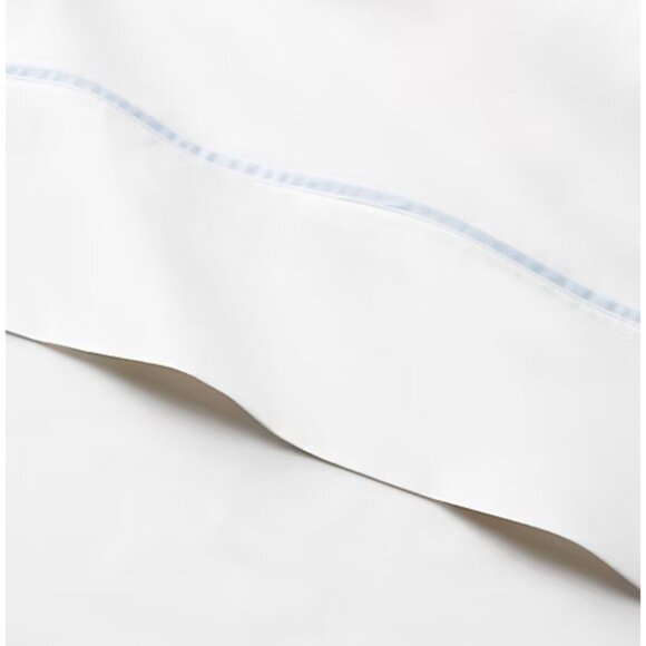 Ralph Lauren Organic Cotton Percale Palmer Flat Sheet KING Sky Blue MSRP $200 - Picture 1 of 5